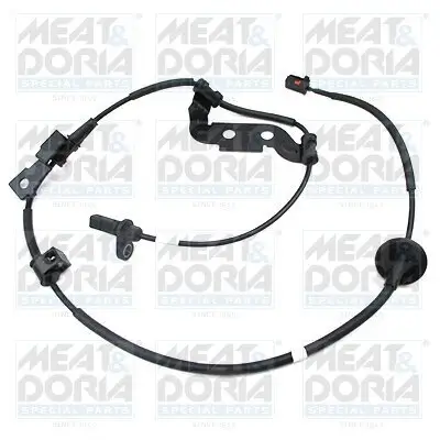 Sensor, Raddrehzahl Hinterachse rechts MEAT & DORIA 90858E