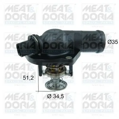 Thermostat, Kühlmittel MEAT & DORIA 92730 Bild Thermostat, Kühlmittel MEAT & DORIA 92730