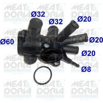 Kühlmittelflansch MEAT & DORIA 93132