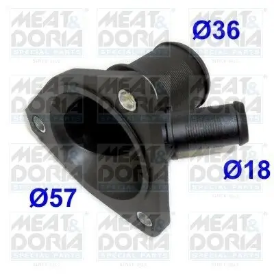 Kühlmittelflansch MEAT & DORIA 93146 Bild Kühlmittelflansch MEAT & DORIA 93146