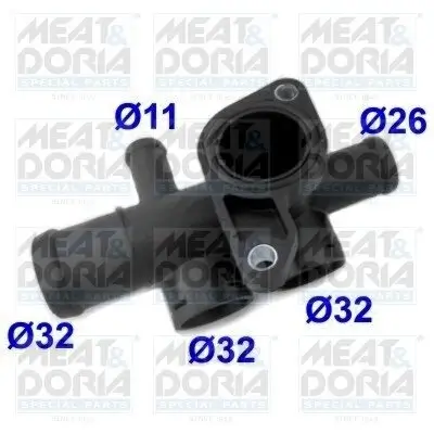 Kühlmittelflansch MEAT & DORIA 93202 Bild Kühlmittelflansch MEAT & DORIA 93202