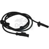 Sensor, Raddrehzahl Hinterachse links MEAT & DORIA 90039