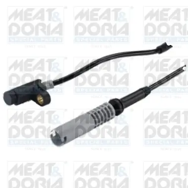 Sensor, Raddrehzahl Vorderachse rechts Vorderachse links MEAT & DORIA 90087