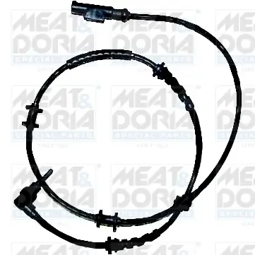 Sensor, Raddrehzahl Vorderachse rechts Vorderachse links MEAT & DORIA 90262