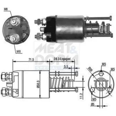 Magnetschalter, Starter MEAT & DORIA 46046