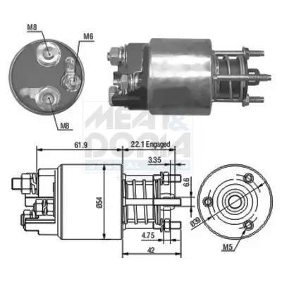 Magnetschalter, Starter MEAT & DORIA 46110 Bild Magnetschalter, Starter MEAT & DORIA 46110