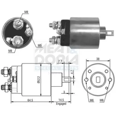 Magnetschalter, Starter MEAT & DORIA 46166 Bild Magnetschalter, Starter MEAT & DORIA 46166