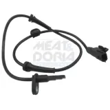 Sensor, Raddrehzahl Vorderachse rechts Vorderachse links MEAT & DORIA 90544