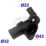 Kühlmittelflansch MEAT & DORIA 93182