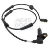 Sensor, Raddrehzahl Vorderachse links Hinterachse links MEAT & DORIA 90677
