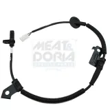 Sensor, Raddrehzahl Hinterachse links MEAT & DORIA 90823