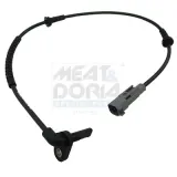 Sensor, Raddrehzahl Vorderachse rechts Vorderachse links MEAT & DORIA 90887