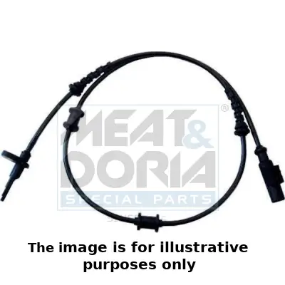Sensor, Raddrehzahl Hinterachse links Hinterachse rechts MEAT & DORIA 90271E