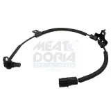 Sensor, Raddrehzahl Vorderachse links MEAT & DORIA 90957