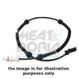 Sensor, Raddrehzahl Vorderachse rechts Vorderachse links MEAT & DORIA 90327E
