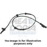 Sensor, Raddrehzahl Vorderachse rechts Vorderachse links MEAT & DORIA 90330E