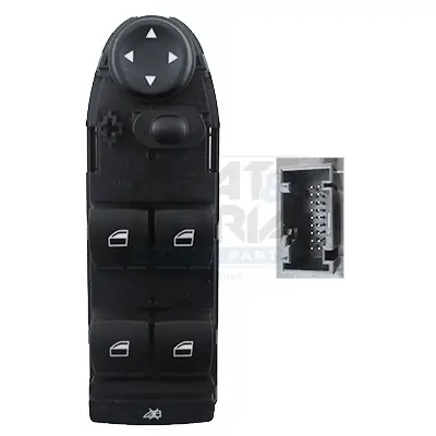 Schalter, Fensterheber 12 V vorne links MEAT & DORIA 26494