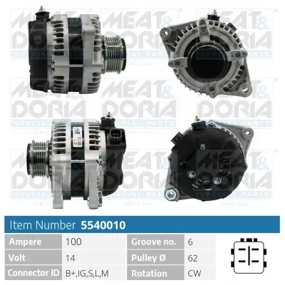 Generator 14 V MEAT & DORIA 5540010