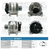 Generator 14 V MEAT & DORIA 5510011