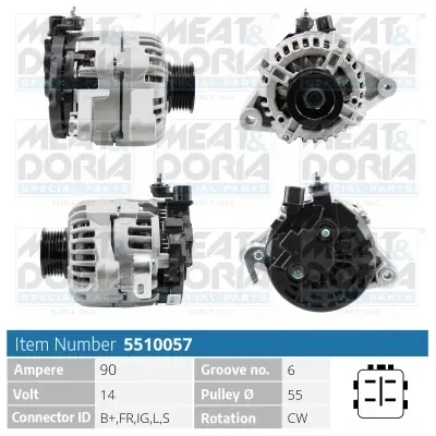 Generator 14 V MEAT & DORIA 5510057 Bild Generator 14 V MEAT & DORIA 5510057