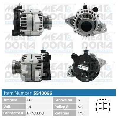 Generator 14 V MEAT & DORIA 5510066