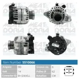 Generator 14 V MEAT & DORIA 5510066