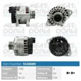 Generator 14 V MEAT & DORIA 5530089