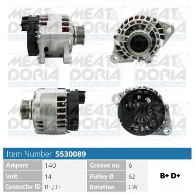 Generator 14 V MEAT & DORIA 5530089 Bild Generator 14 V MEAT & DORIA 5530089