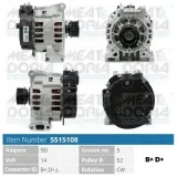 Generator 14 V MEAT & DORIA 5515108