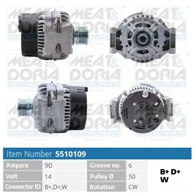 Generator 14 V MEAT & DORIA 5510109