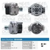 Generator 14 V MEAT & DORIA 5510109