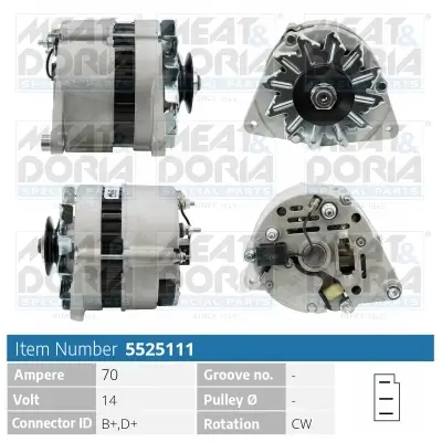 Generator 14 V MEAT & DORIA 5525111