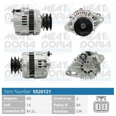 Generator 14 V MEAT & DORIA 5520121 Bild Generator 14 V MEAT & DORIA 5520121