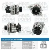 Generator 14 V MEAT & DORIA 5535128
