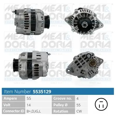 Generator 14 V MEAT & DORIA 5535129 Bild Generator 14 V MEAT & DORIA 5535129