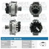 Generator 14 V MEAT & DORIA 5515136
