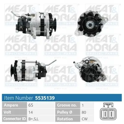 Generator 14 V MEAT & DORIA 5535139