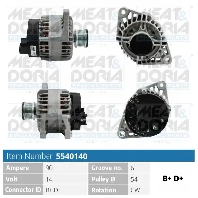 Generator 14 V MEAT & DORIA 5540140