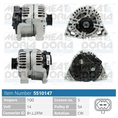 Generator 14 V MEAT & DORIA 5510147
