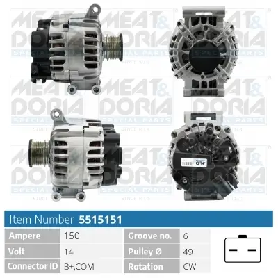 Generator 14 V MEAT & DORIA 5515151