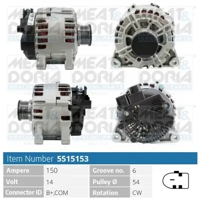 Generator 14 V MEAT & DORIA 5515153