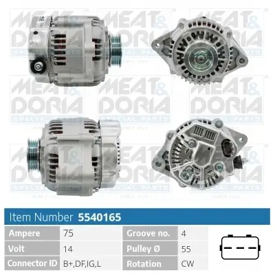 Generator 14 V MEAT & DORIA 5540165