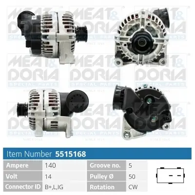 Generator 14 V MEAT & DORIA 5515168 Bild Generator 14 V MEAT & DORIA 5515168