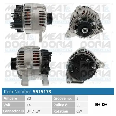 Generator 14 V MEAT & DORIA 5515173