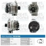 Generator 14 V MEAT & DORIA 5510186