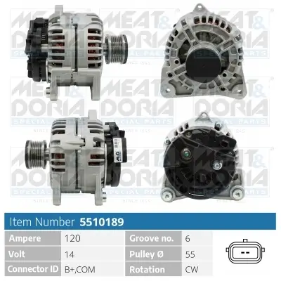 Generator 14 V MEAT & DORIA 5510189
