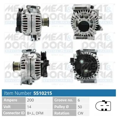 Generator 14 V MEAT & DORIA 5510215