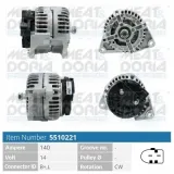 Generator 14 V MEAT & DORIA 5510221
