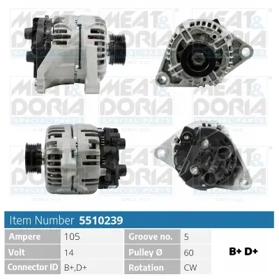 Generator 14 V MEAT & DORIA 5510239