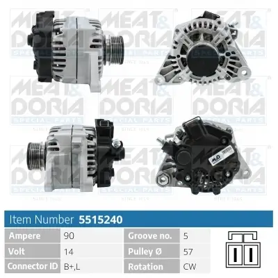 Generator 14 V MEAT & DORIA 5515240 Bild Generator 14 V MEAT & DORIA 5515240